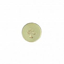 Small Tree Stamped Disc ~ gold filled